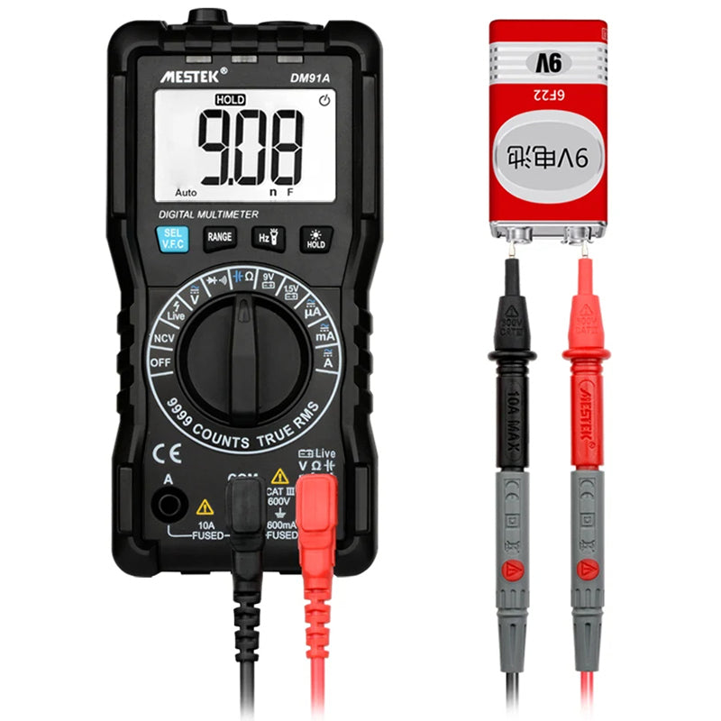 MESTEK DM91A 1999 Count Multimeter AC / DC Ammeter Voltmeter Capacitance Tester MESTEK DM91A 1999 Count Multimeter AC / DC Ammeter Voltmeter Capacitance Tester
